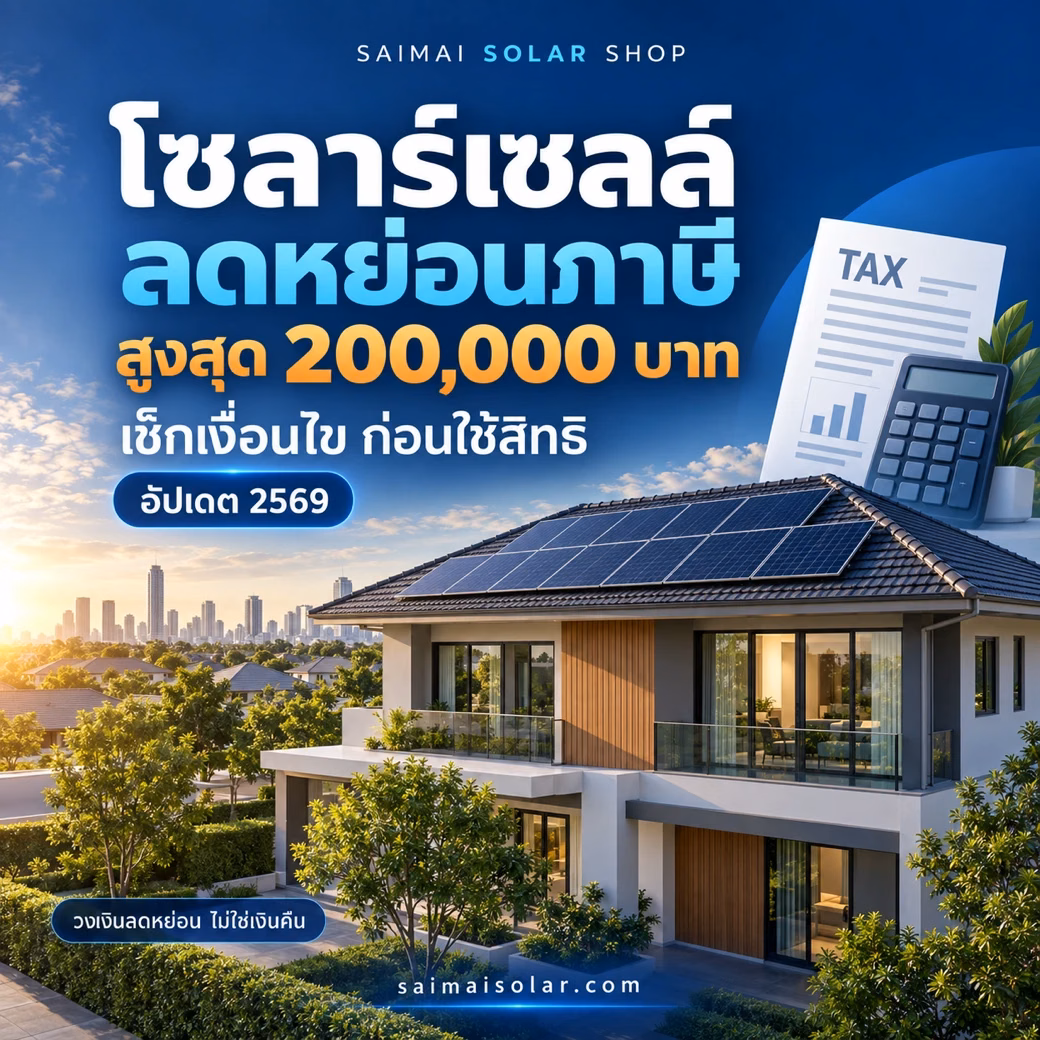ติด Solar Cell ลดหย่อนภาษี